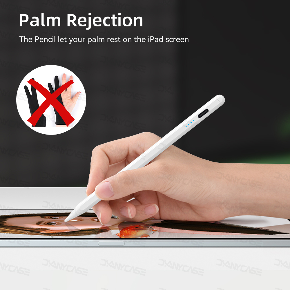 Para iPad Pencil 2025 M3 lápiz óptico para Air 6 M2 Pro M4 con inclinación de rechazo de palma para iPad Pro 11 12,9 13 7/8/9/10/11th mini 5 6 7