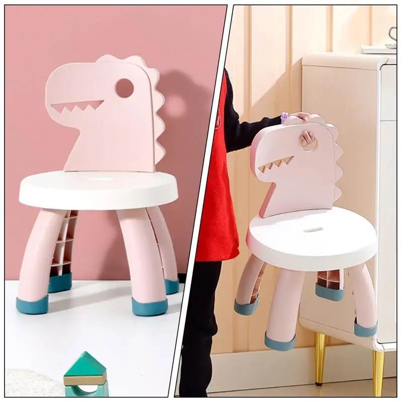 การ์ตูนไดโนเสาร์กลับเก้าอี้ Building Blocks เก้าอี้น่ารักปริศนาชิ้นสตูลสําหรับบ้านเด็กสําหรับเด็กอนุบาล