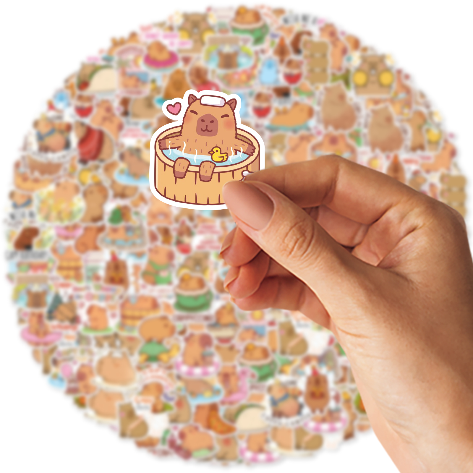 50 個の異なるカピバラ漫画落書きステッカー DIY 装飾ラップトップスーツケースギタークラシックおもちゃ防水 PVC デカール