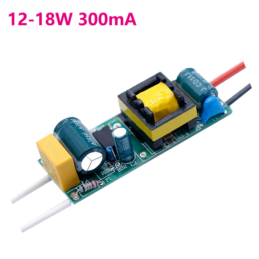 1-3W 4-7W 8-12W 15-18W 20-24W 25-36W LED driver แหล่งจ่ายไฟในตัวคงที่แสง 110-265V เอาต์พุต 300mA Transforme