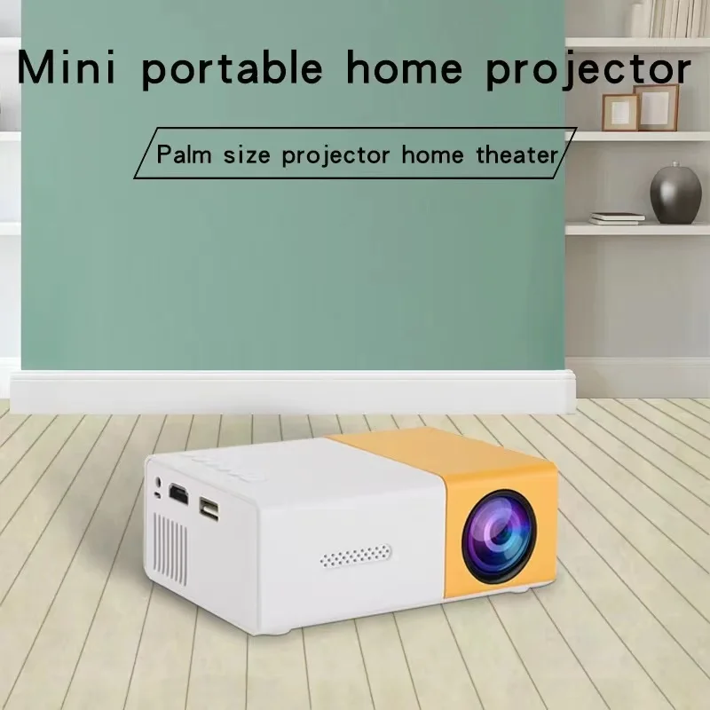 Emiuzek YG300 mini proiettore portatile plug-in phone, LED home theater, adatto per esterni, intrattenimento domestico