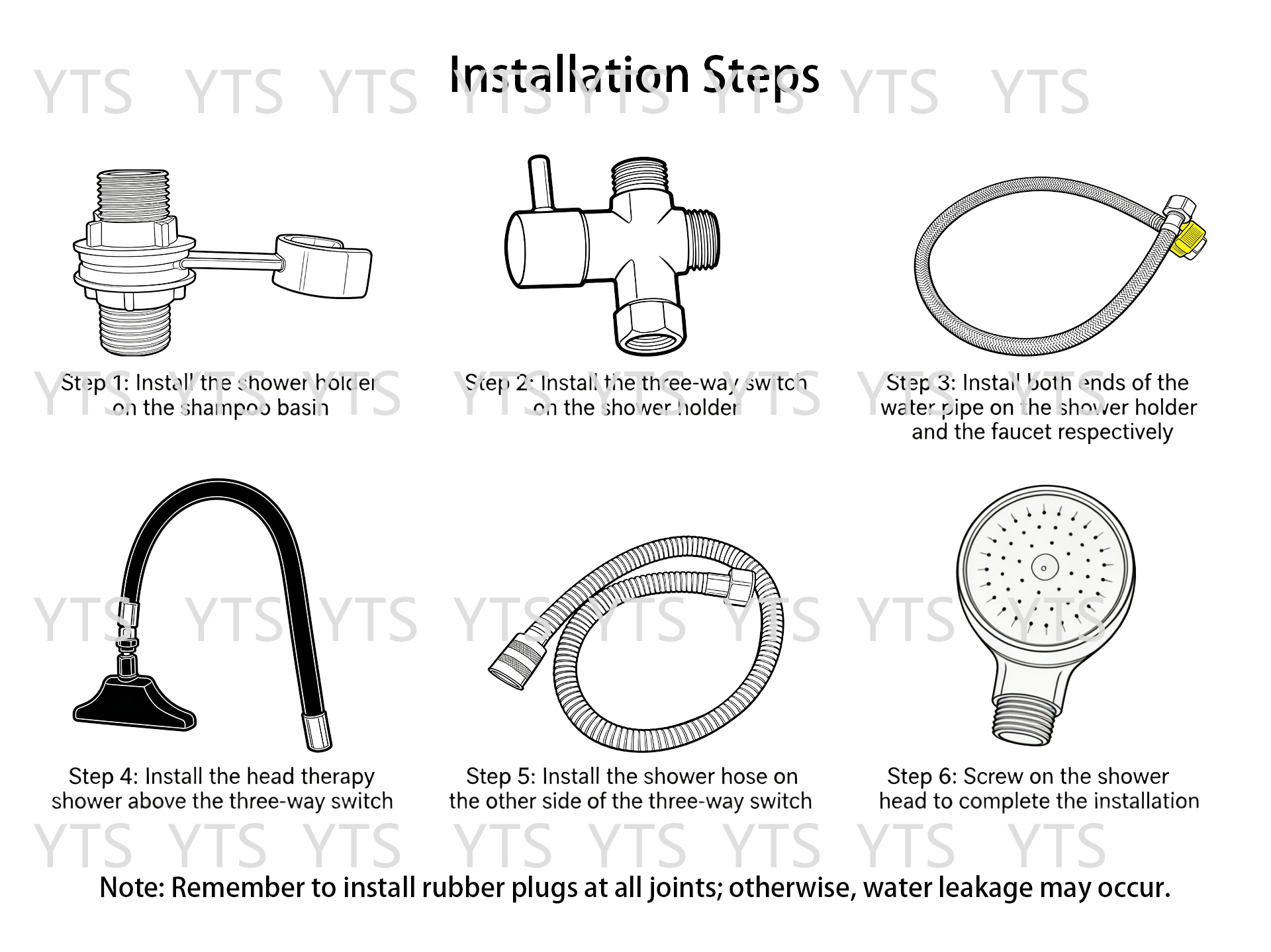 Universal Head Water Circulation Waterfall Massage Hair Faucet Salon Shampoo Bowl Equipment