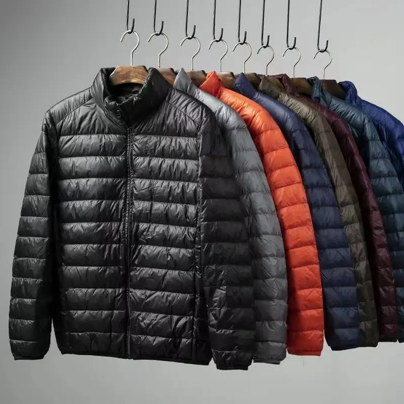 6 Farben Herren Daunen jacke Herbst Winter Männer ultraleichte atmungsaktive warm weiße Enten Daunen jacke 4xl Herren bekleidung Herren Wintermantel