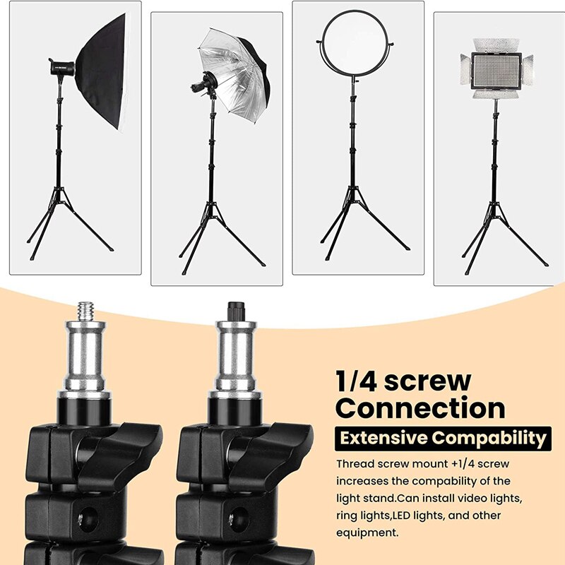 Nagnahz 78インチ写真照明三脚アルミ合金折りたたみ式ポータブルライトスタンド写真カメラフラッシュマウントブラケット
