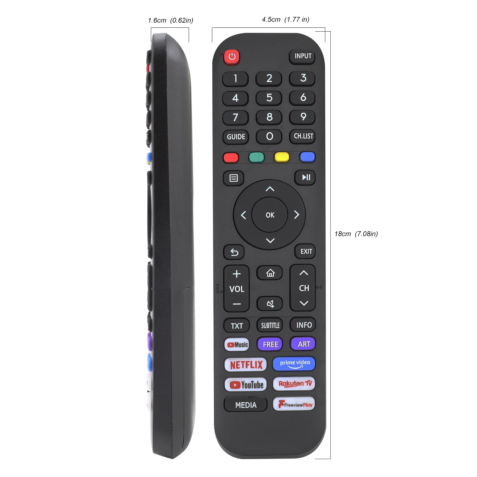 Mando a distancia Universal para todos los Hisense, reemplazo de Smart TV, 4K, UHD, Android, Smart TV, con Netflix, Prime