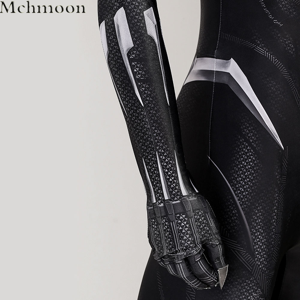 Topeng Kostum Raja Panther Wakanda Jumpsuit AA Pas Badan Halloween Kostum Cosplay Halloween