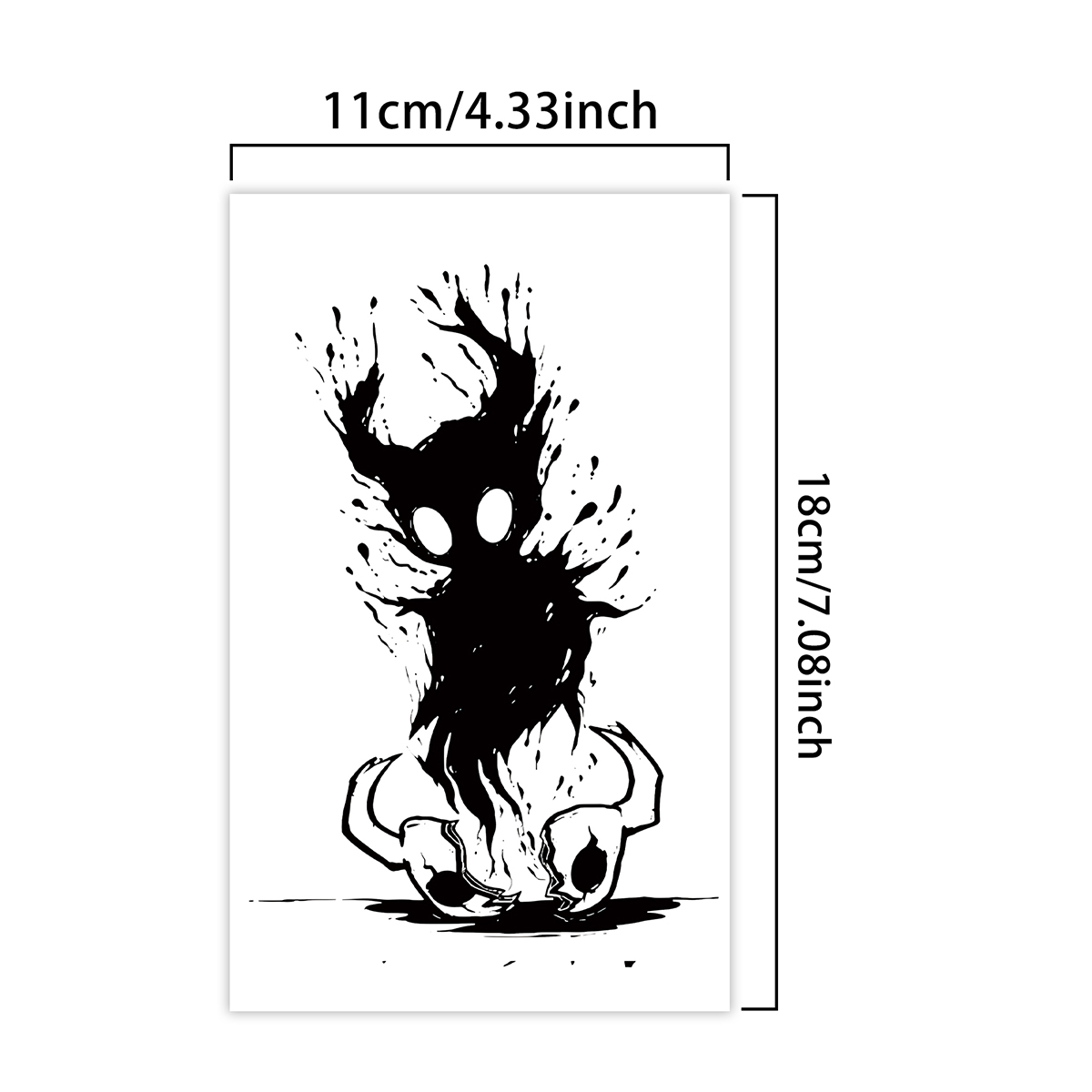 Autocollants de tatouage temporaire imperméables Monster, imperméables longue durée pour une à deux semaines, pour bras, jambe, 1 pièce.