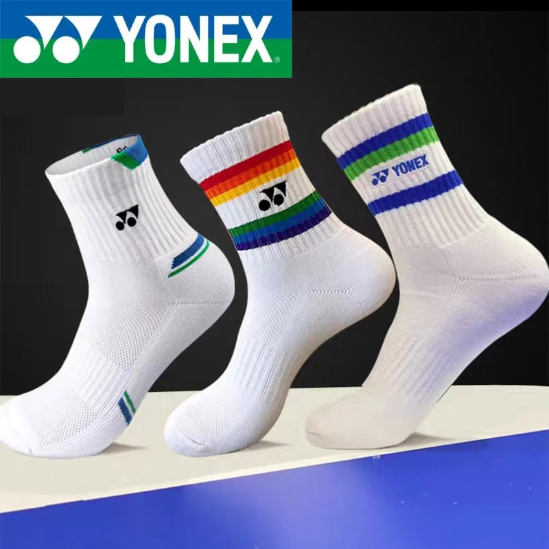 YONEX nuevos calcetines de bádminton calcetines deportivos con parte inferior de toalla gruesa absorben el sudor y desodorizar Fitness correr