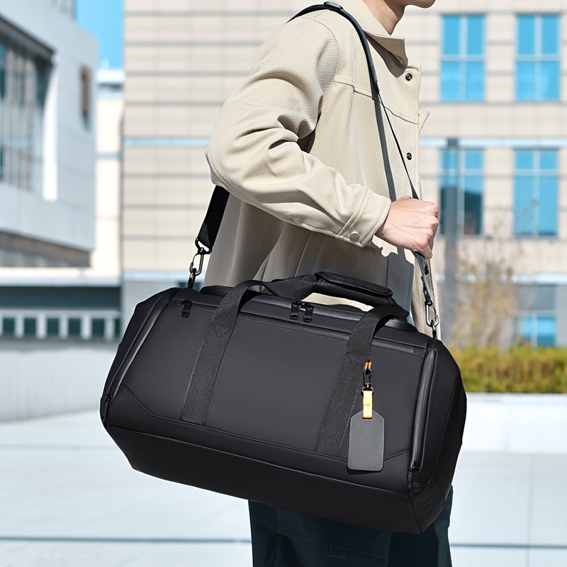 Bolsa de viagem de grande capacidade – Pano Oxford durável, bolsa de ginástica esportiva noturna espaçosa e elegante com vários compartimentos