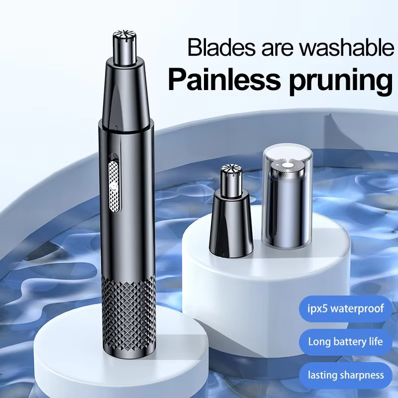 1PC Professional Nose Hair Trimmer – USB Rechargeable Waterproof & Skin-Friendly | Compact Portable Design for Easy Cleaning