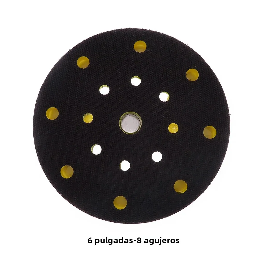 Almohadilla de respaldo para lijadora, almohadillas de lijado de gancho y bucle con rosca de 5/16 "-24 sin polvo, soporte de disco de lijado para MIRKA, 6 ", 150mm, 9/15/17/52 agujeros