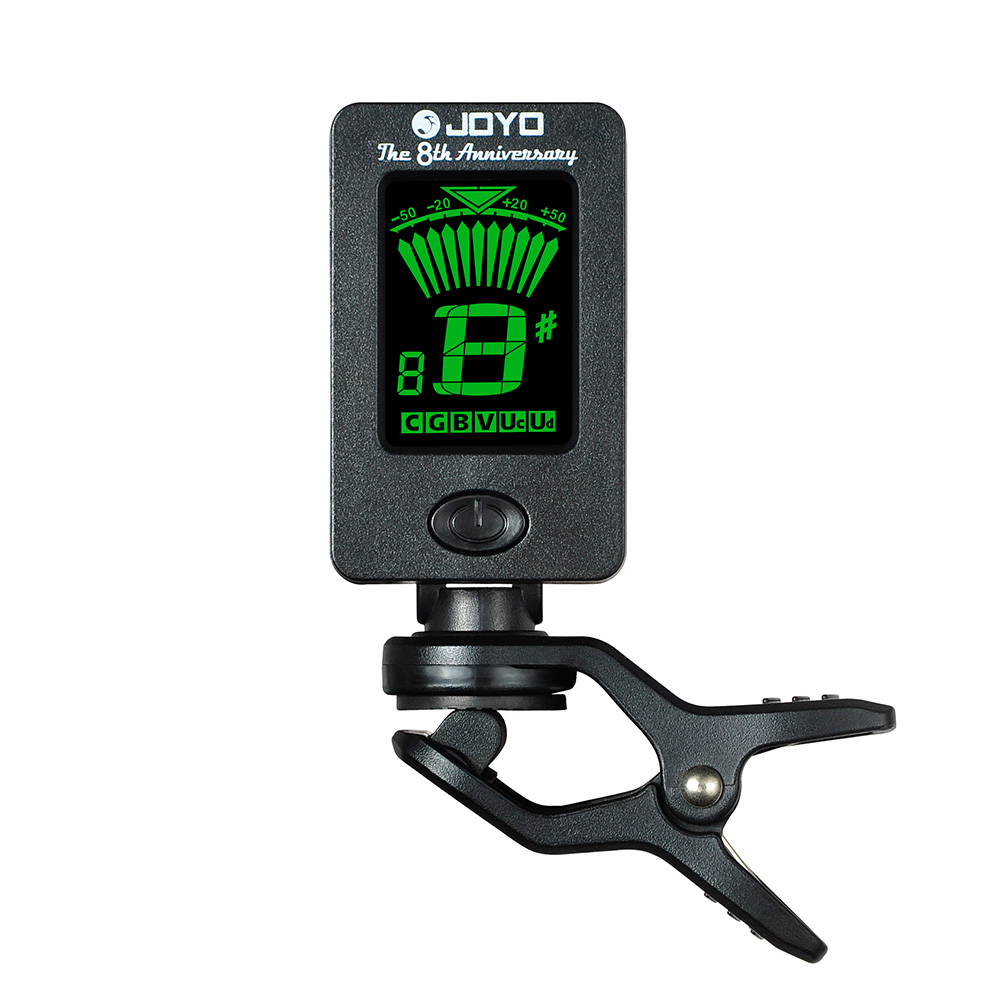JOYO JT-01 гитарный тюнер, вращающийся на 360 градусов цифровой ЖК-экран, клипса-тюнер, хроматическая гитара, бас-скрипка, электронный тюнер