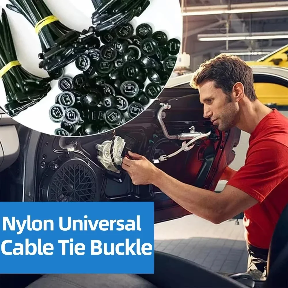 สายรัดไนลอนสำหรับรถยนต์ 20/100 ชิ้น สายรัดเคเบิลแบบหนีบ ตัวล็อคสายยางรถยนต์ สายรัดแบบซิป สายรัดไนลอนแบบล็อคอัตโนมัติ ใช้ซ้ำได้