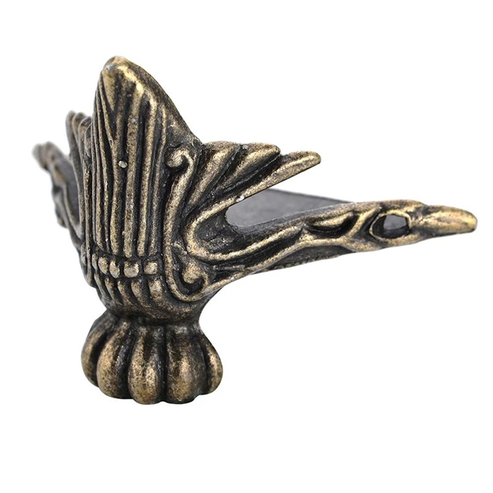 4 個アンティークコーナープロテクター真鍮ジュエリーチェストボックス木製ケース装飾足脚金属コーナープロテクターハードウェアブラケット