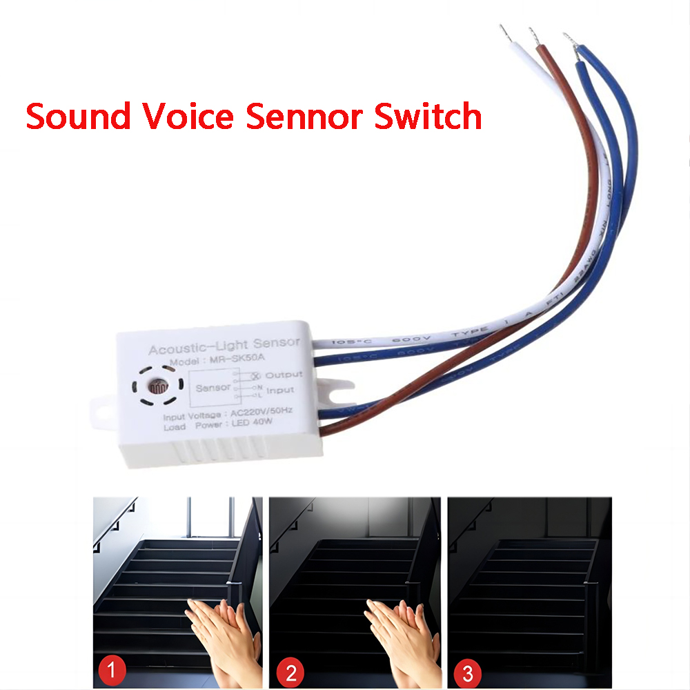 Sound Voice Sensor Smart Switches Module Detector Switch Auto ON/Off Switch Voice Control Switch Stair Corridor Home Improvement