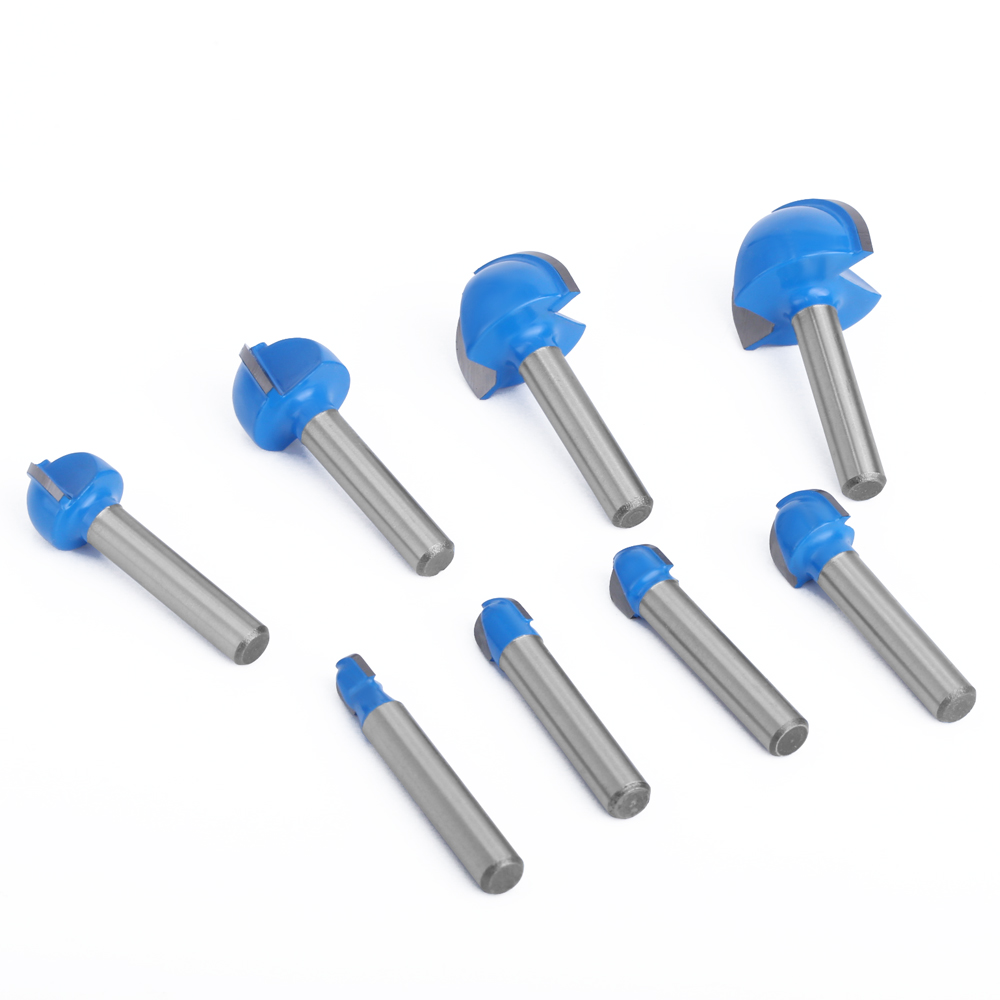 LAVIE 1pc 6mm 1/4 Gambo Sfera Naso Router Bit Set Fresa Rotonda Per Legno CNC Raggio Nucleo Box Strumenti In Metallo Duro