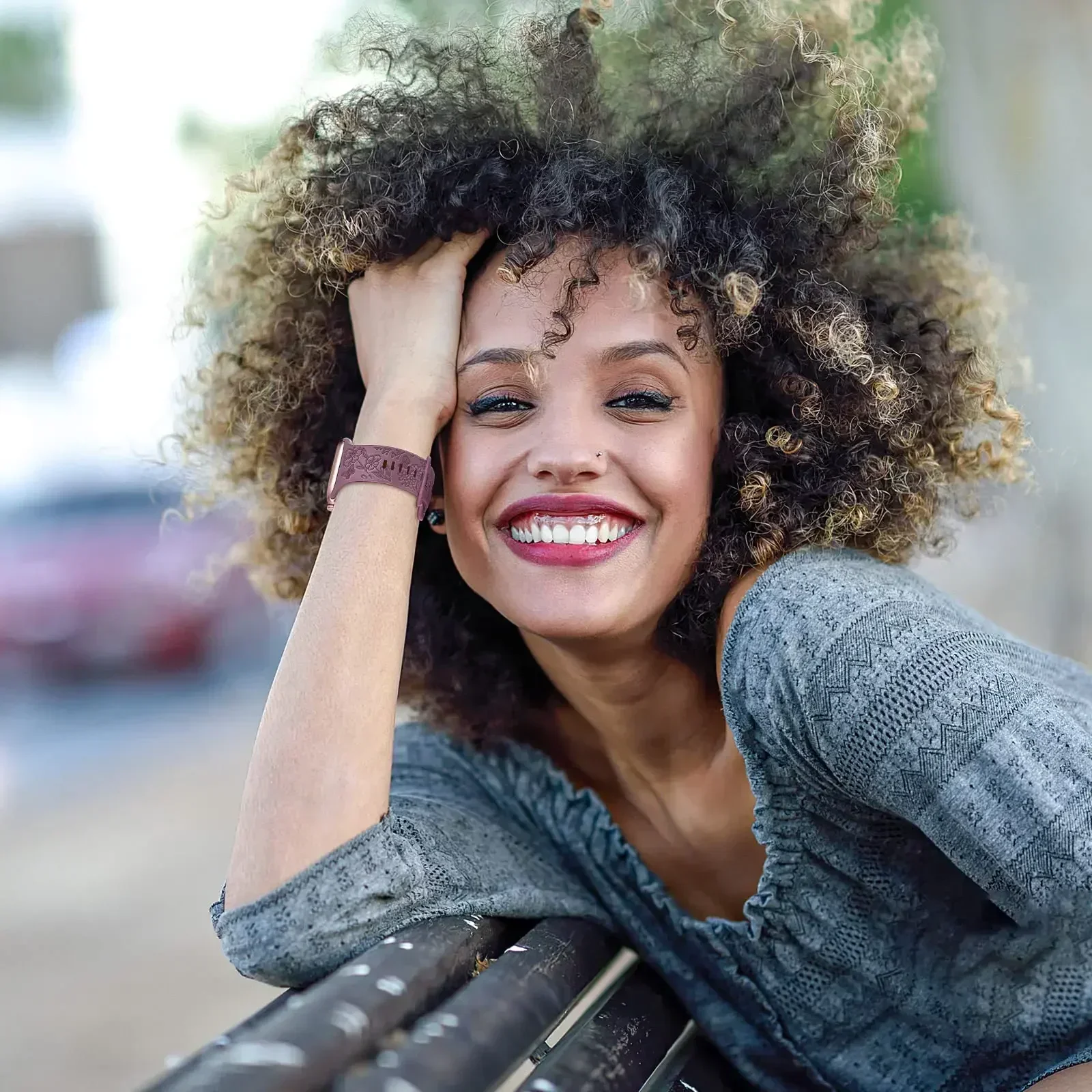 Pulseira para apple watch band 44mm 42mm 41mm 40mm 45mm 49mm 44mm pulseira gravada floral correa iwatch série 9 7 se 6 8 ultra 2