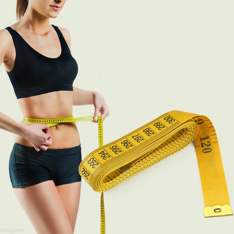Durable suave 3 metros 300 CM costura cinta a medida cuerpo medida regla confección PVC plástico amarillo alta calidad