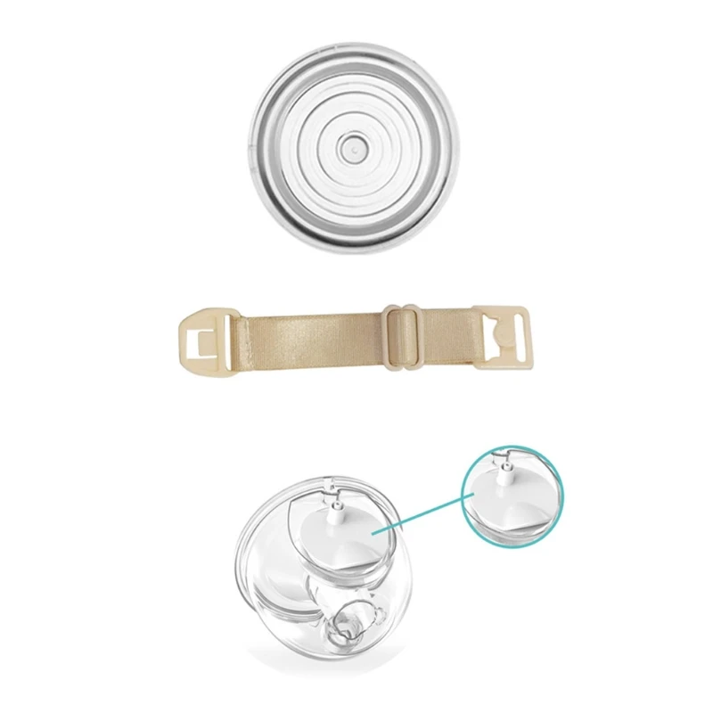 อุปกรณ์เสริมสำหรับเครื่องปั๊มนมแม่อุปกรณ์เสริมถ้วยดูดซิลิโคนไม่มีสาร BPA ปรับได้พร้อมหัวเข็มขัด BPA ฟรี