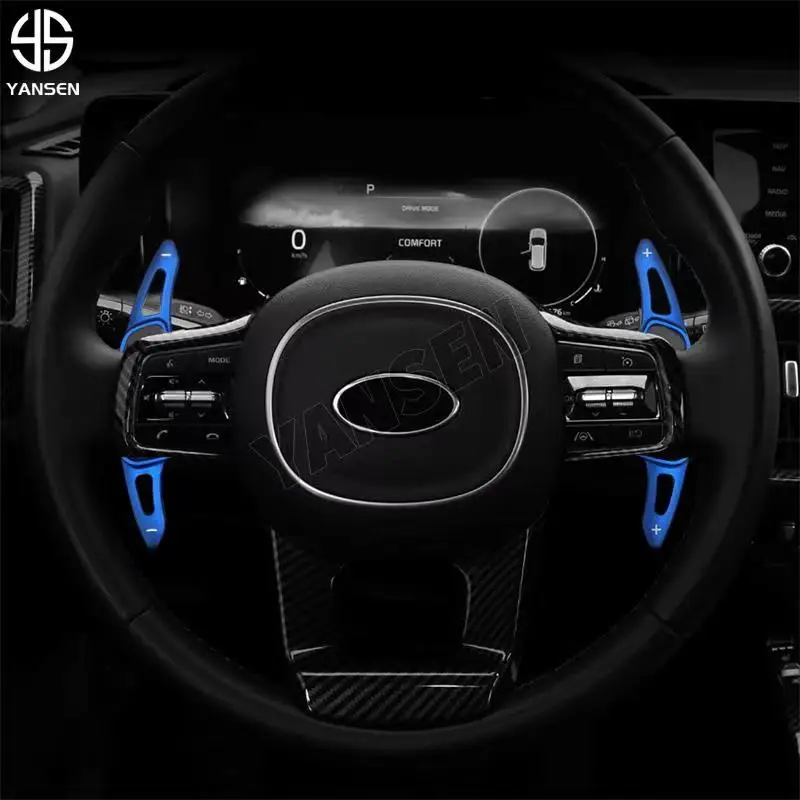 Para kia sorento mq4 shift paddle engrenagem extensor shifter volante de alumínio dsg extensão adesivo