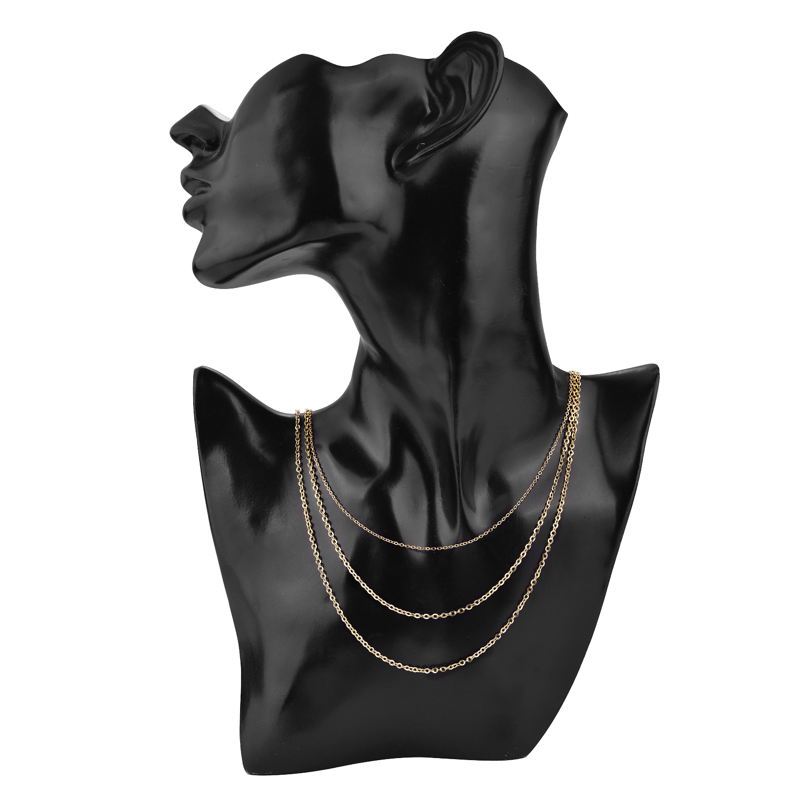 Цепочка из нержавеющей стали под золото, 45/50/55/60 см, 10 шт.