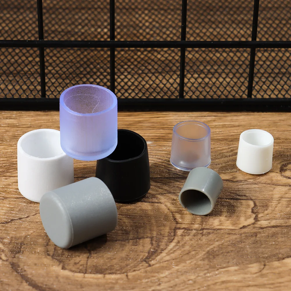 10ชิ้น/เซ็ต PVC เก้าอี้ขา Caps รอบด้านล่างแผ่นซิลิโคน Non-Slip ครอบคลุมชั้นเฟอร์นิเจอร์ตาราง Leveling ฟุตทนทาน