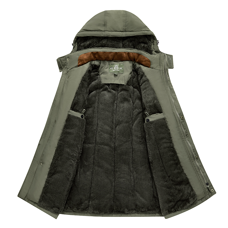 Winter Neue Männer Fleece Warme Dicke Winddicht Parkas Männer Mode Mit Kapuze Militär Jacke Mantel Große Größe 6XL Hohe Qualität Jacken Männlich