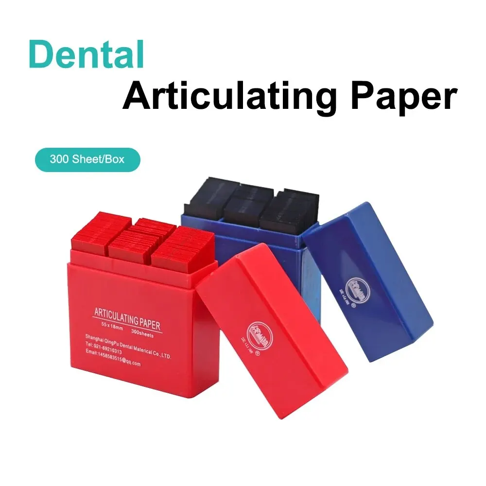 Papel articulado dental dentista azul vermelho dupla face tiras de mordida denspay oral dentista clareamento dos dentes ferramentas de materiais dentários