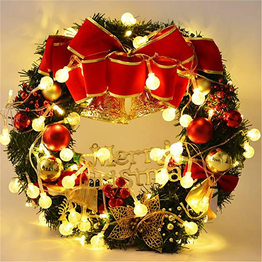 Guirnalda de luces LED con alimentación por USB o batería, accesorio resistente al agua, ideal para exteriores, decoración de iluminación para fiestas navideñas y bodas