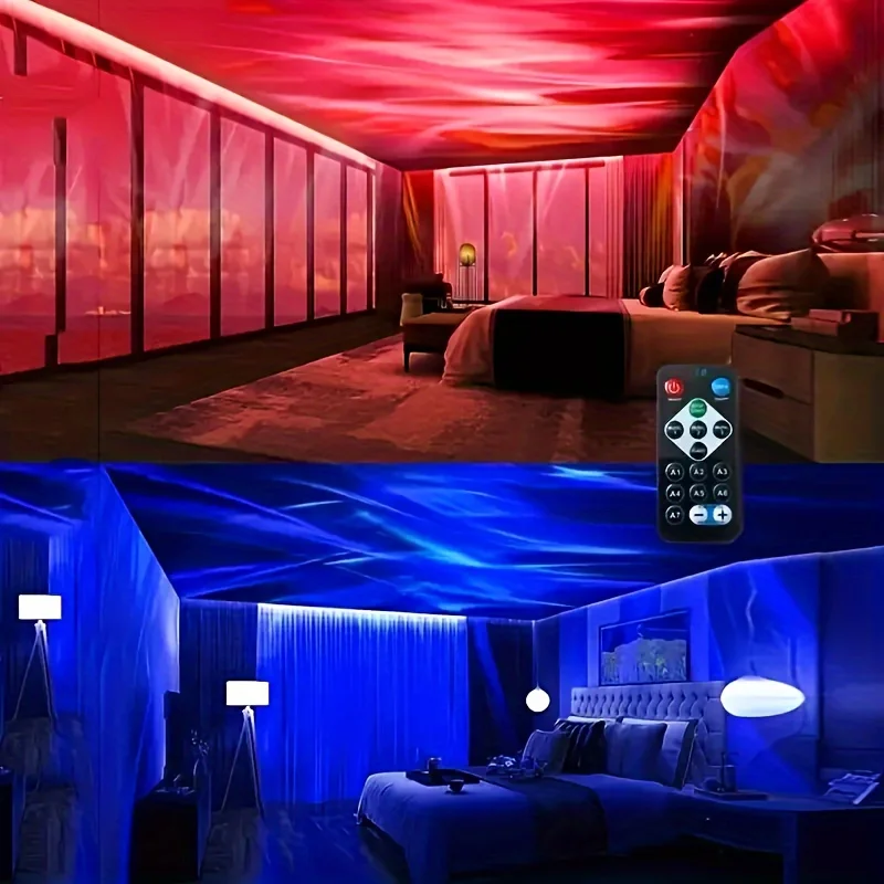 USB LED 야간 조명 갤럭시 별이 빛나는 하늘 프로젝터 오로라 램프 DC 5V RGB 다채로운 원격 제어 홈 장식에 대 한 조명 회전