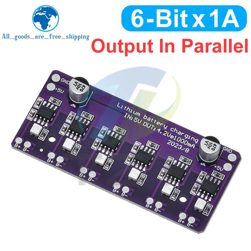 TZT Charging Module PCB Circuit Board Charger Array 5V Input for 18650 4.2V Lithium Battery Electric Scooter Accessories