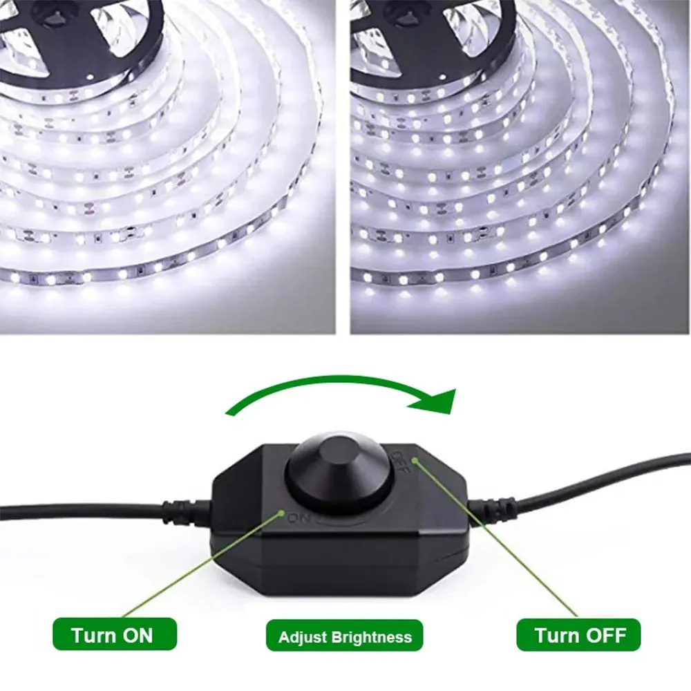 LED Dimmer Switch COB Brightness Adjust Controller 5050 5730 5630 Driver LED Light Strip Power Supply Controller DC12V 24V