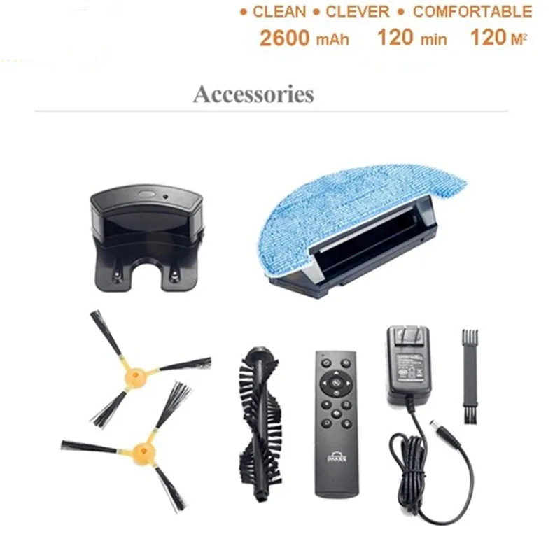 Vacuum Cleaner Robot with HD Camera Monitor Pet, Video Call, Map Navitation, WiFi App Control, Smart Memory, Wet and Dry Mop