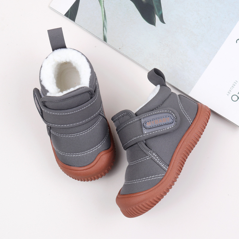 Botas quentes para crianças com sola macia, adoráveis botas de inverno para meninos e meninas, botas infantis multicoloridas para outono e inverno