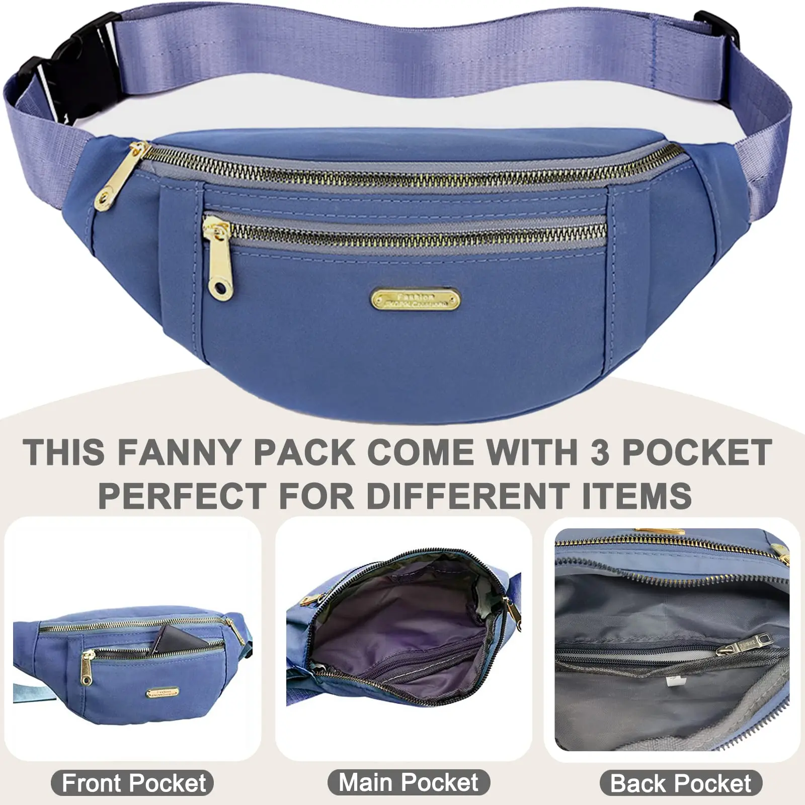 Marsupi per donna Uomo Marsupio alla moda Marsupi leggeri a tracolla Marsupio per corsa, escursionismo, viaggi, allenamento