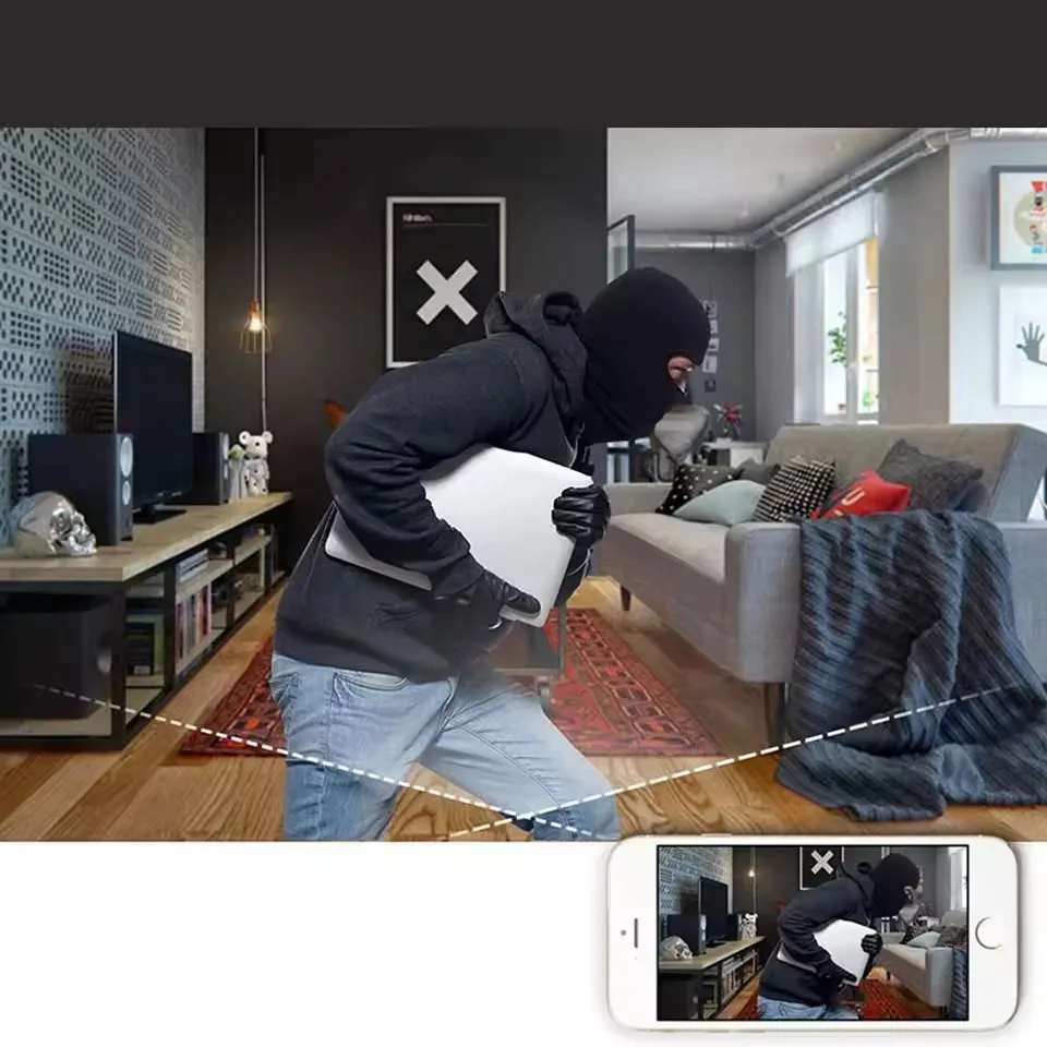 Repetidor Wi-Fi com Câmera Mini, Interface Multifuncional, HD Portátil, Câmera Sem Fio Doméstica, Extensor de Monitoramento Remoto via Wi-Fi