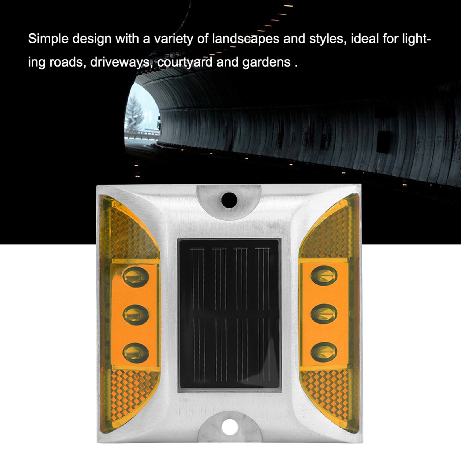 Luci di ingombro a terra a energia solare a LED lampada a punta per autostrada stradale impermeabile per esterni