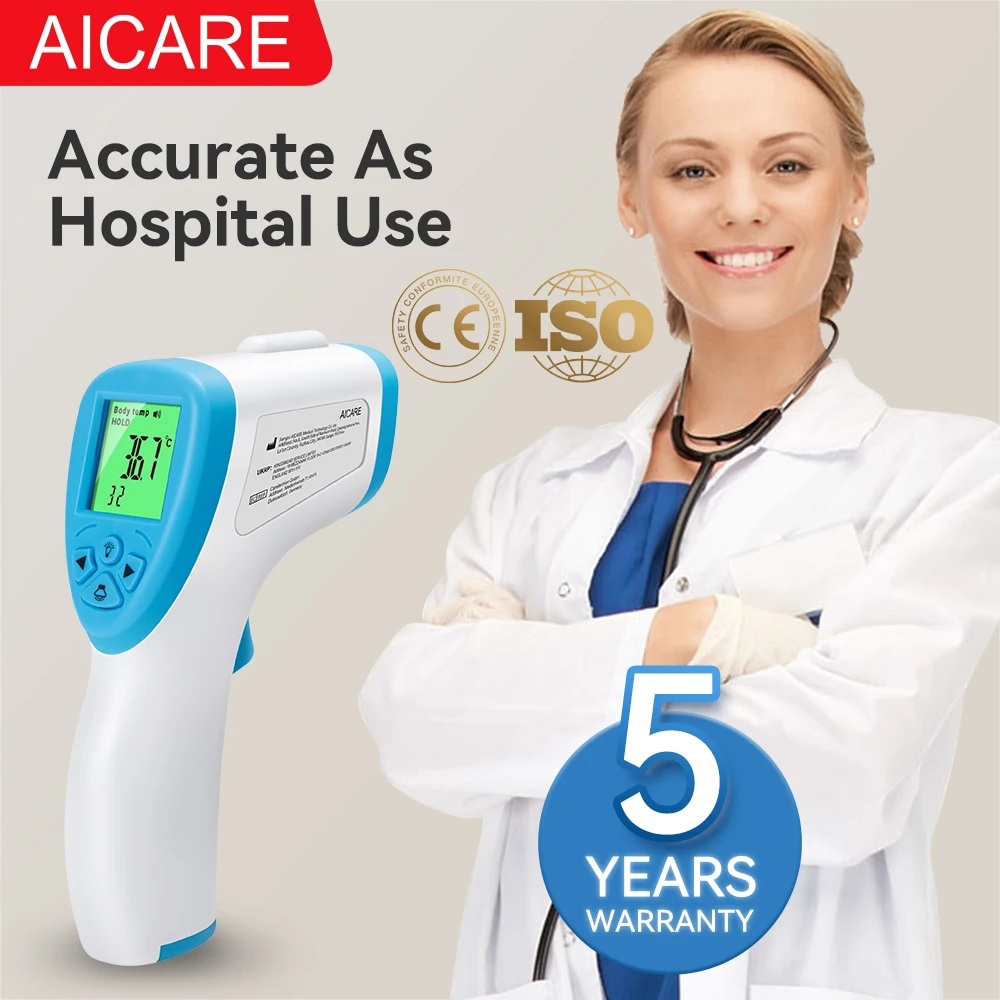 AICARE Kỹ Thuật Số Trán Hồng Ngoại Điện Tử Không Tiếp Xúc Cho Bé Con Trưởng Thành Cơ Thể Y Tế Sốt Đo Công Cụ Ngoài Trời Nhà