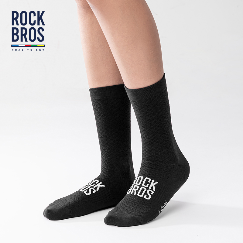 ROCKBROS ถนนสู่ท้องฟ้ากีฬาถุงเท้าระบายอากาศ MTB ถนนขี่จักรยานถุงเท้ายืดหยุ่นสูงดูดซับแรงกระแทกคู่ถุงเท้าจักรยาน