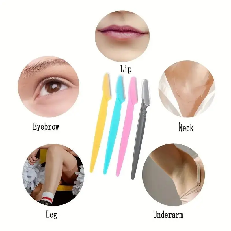 10 Stuks Wenkbrauw Trimmer Blade Scheerapparaat Draagbare Gezicht Scheermes Eye Brow Epileren Ontharing Snijders Veiligheid Scheermes Vrouw Make-Up