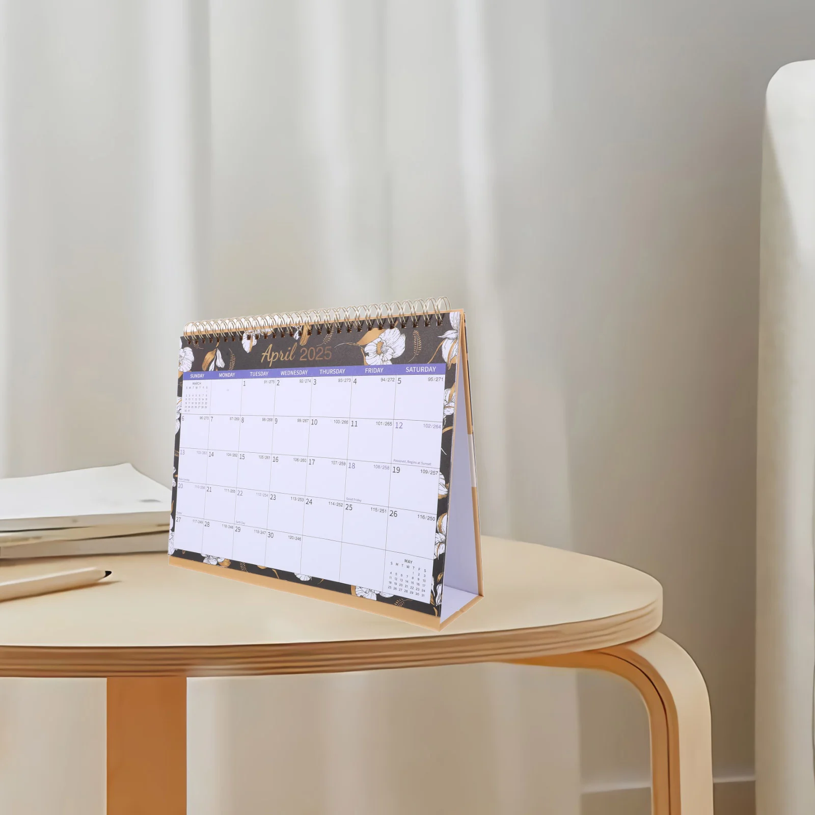2025 ปฏิทินตั้งโต๊ะ 2024 น่ารักตารางรายเดือนเกลียวยืนการ์ตูน Mini Desktop Memorandum เปิดหน้า Office