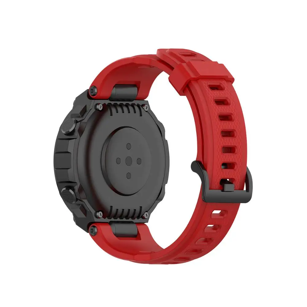นาฬิกาสําหรับ Xiaomi Amazfit T-Rex Pro ซิลิโคนสายรัดข้อมือเปลี่ยนสร้อยข้อมือสําหรับ Huami Amazfit Trex สายคล้องคอกีฬา Correa