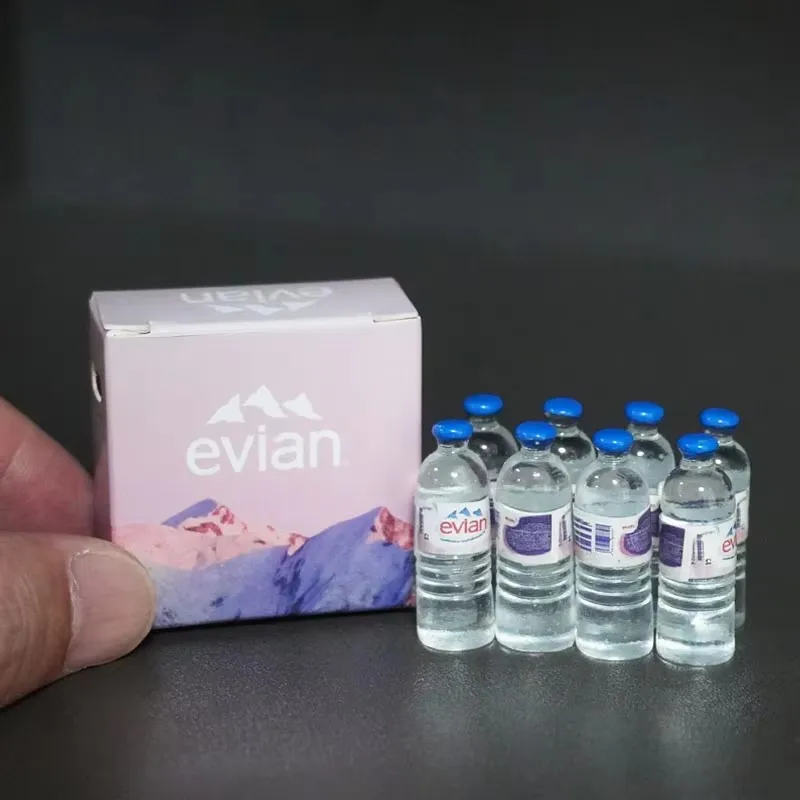 1:6 Scale Mini Miniature Simulation Beer Mineral Water Drink With Box Model For Bjd Ob11 Figures Dolls House Accessorie Kids Toy