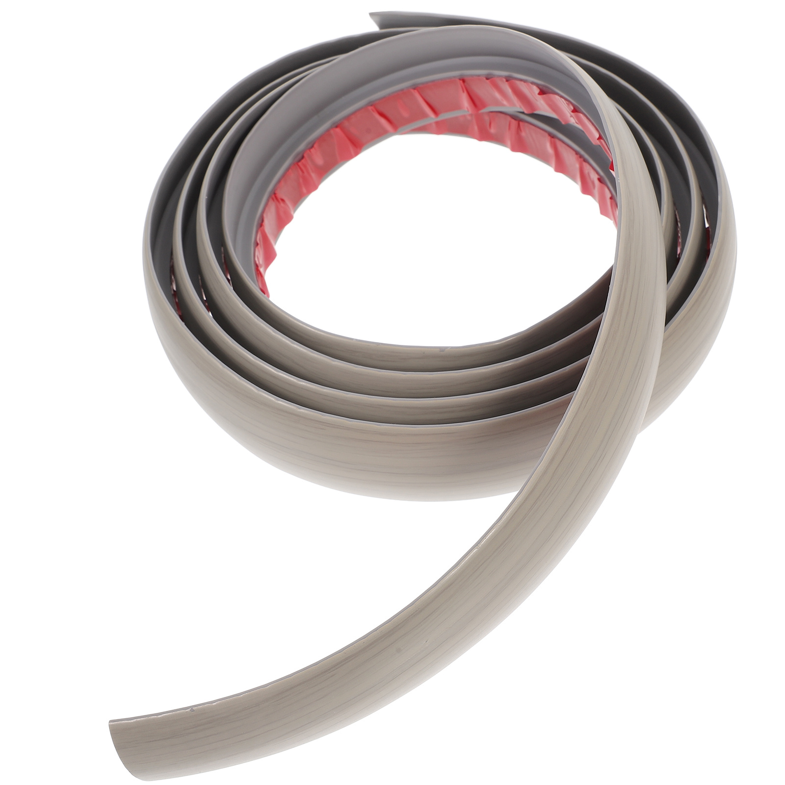 Tira de transición de suelo autoadhesiva de grano de madera roja de 2M tira reductora de umbral de puerta para embellecedor de borde de suelo de espacio de 4-6Mm de altura