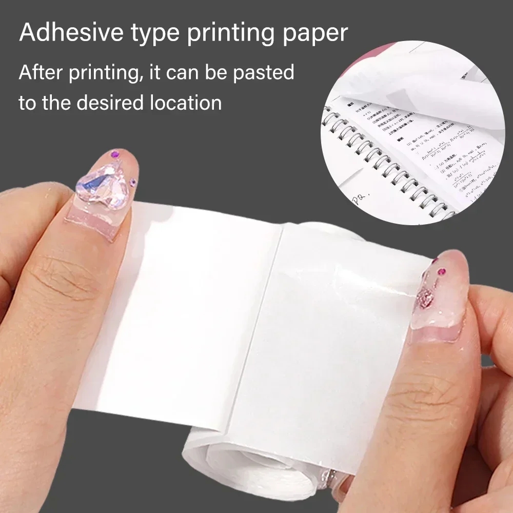 20PCS Mini Printer Paper Thermal Sticker Paper Self-adhesive Printer Paper Photo Printer Labels For Photos Notes 5.7 X 2.5cm