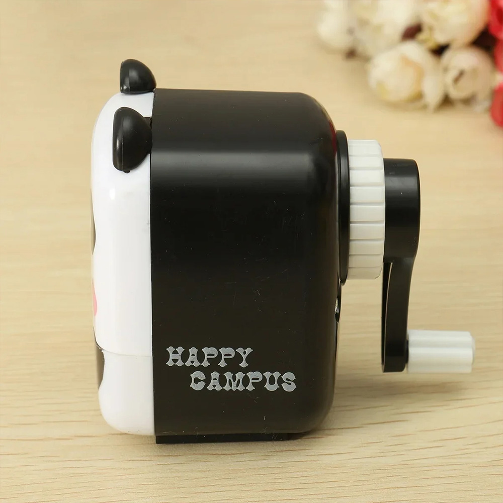 Cartoon Panda Tiger Pencil Sharpener Hand-Cranked Portable Kids School Office Supplies Cute Animal Sharpener Student Stationery