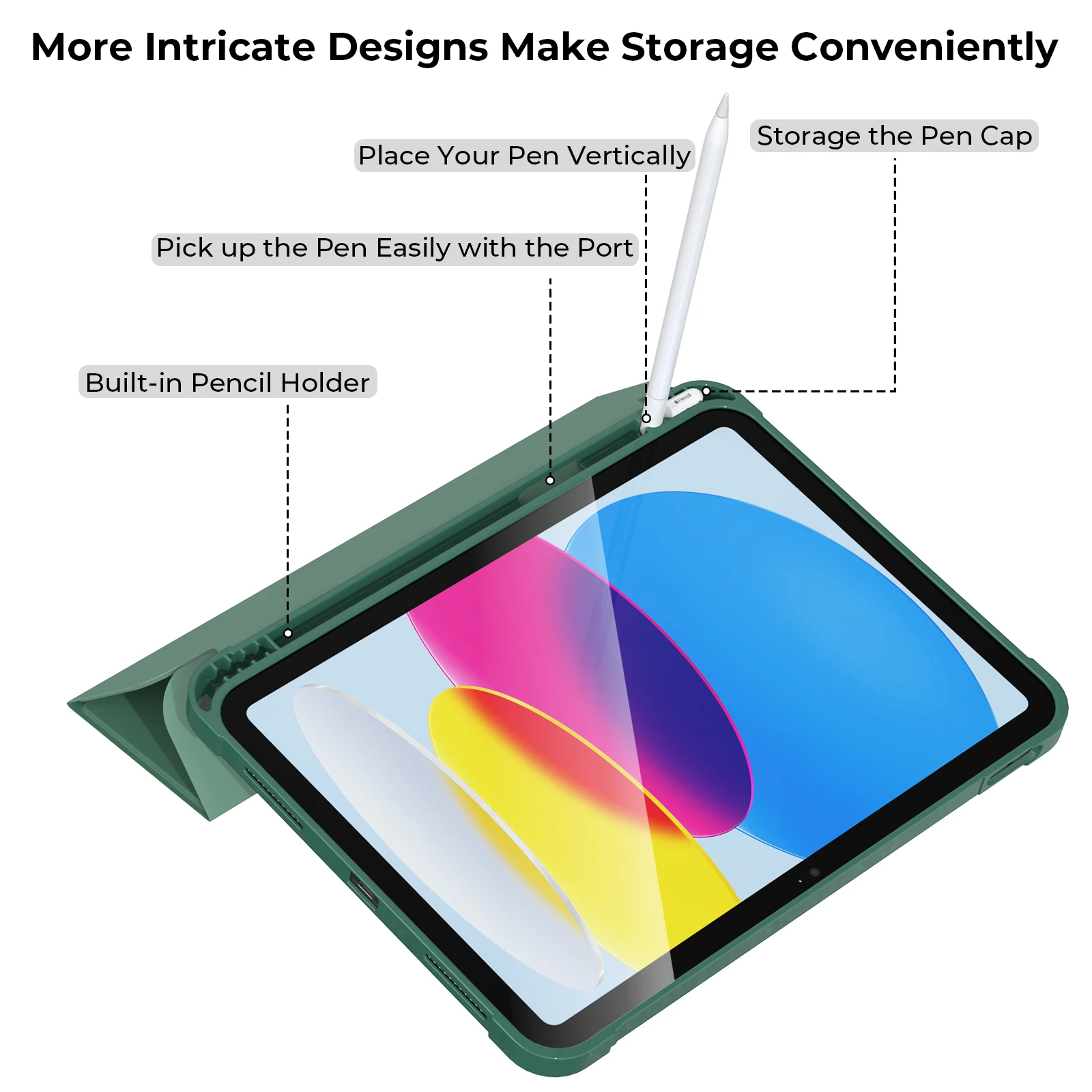 For ipad (A16)11th gen 11-in 2025 Cases Soft PU Protetive Cover  for iPad 10th Gen 10.9-in 2022 Shell Smart Case with Pen Holder