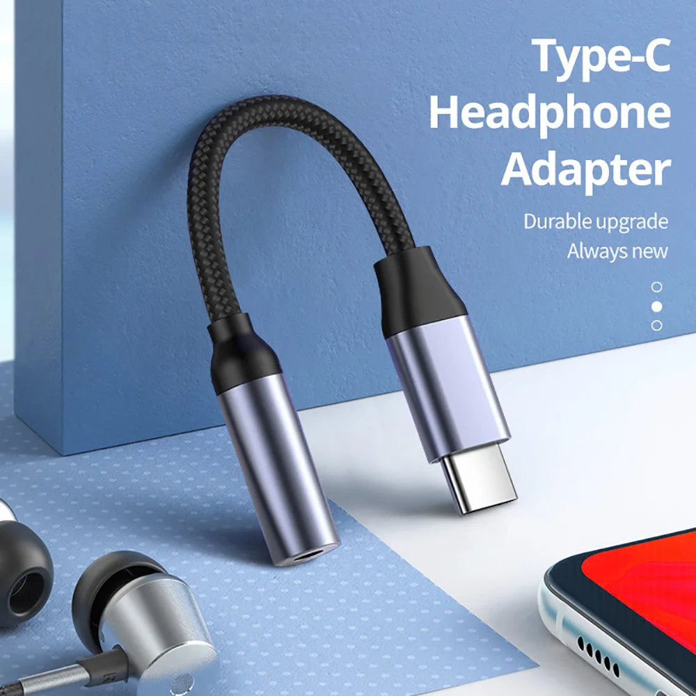 Cable de Audio tipo C 3,5 Aux Jack USB tipo C a adaptador de Audio de 3,5mm convertidor de Cable de auricular para iPhone 15 Samsung Galaxy S24 S23