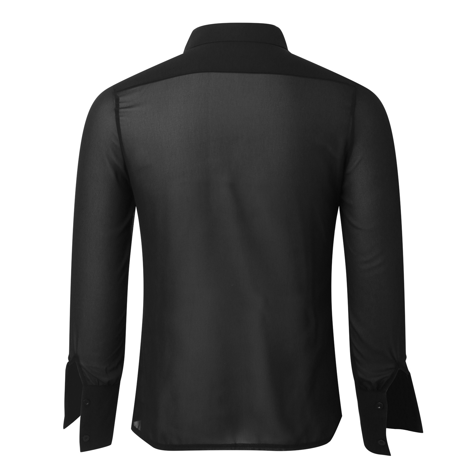 Männer Kleidung Mesh Durchsichtig Mesh Sexy Langarm Hemd Einfarbig Button-down Vintage Streetwear Retro Party Tops s-3XL