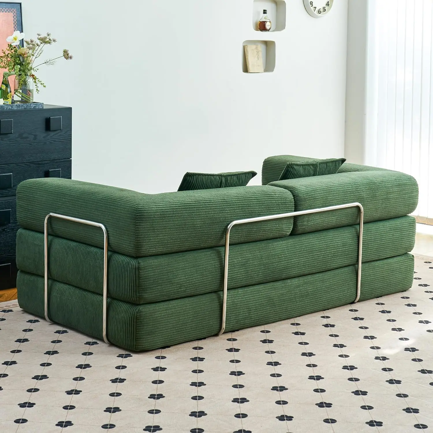 2025 New Design Corner Style Vacuum Compression Fabric Sofa Compressed Bed Set Home Apartment Hotel Living Room Sofa Bed